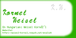 kornel weisel business card